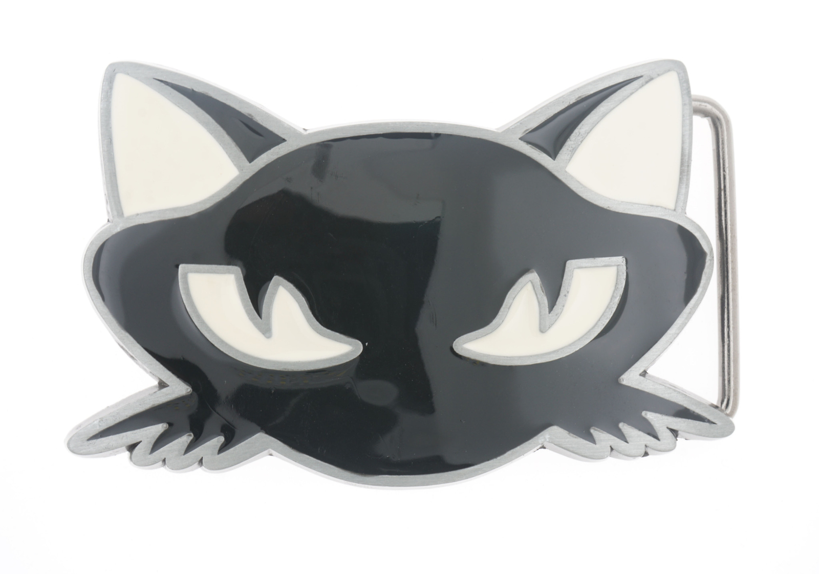 Black Cat Enamel Metal Belt Buckle