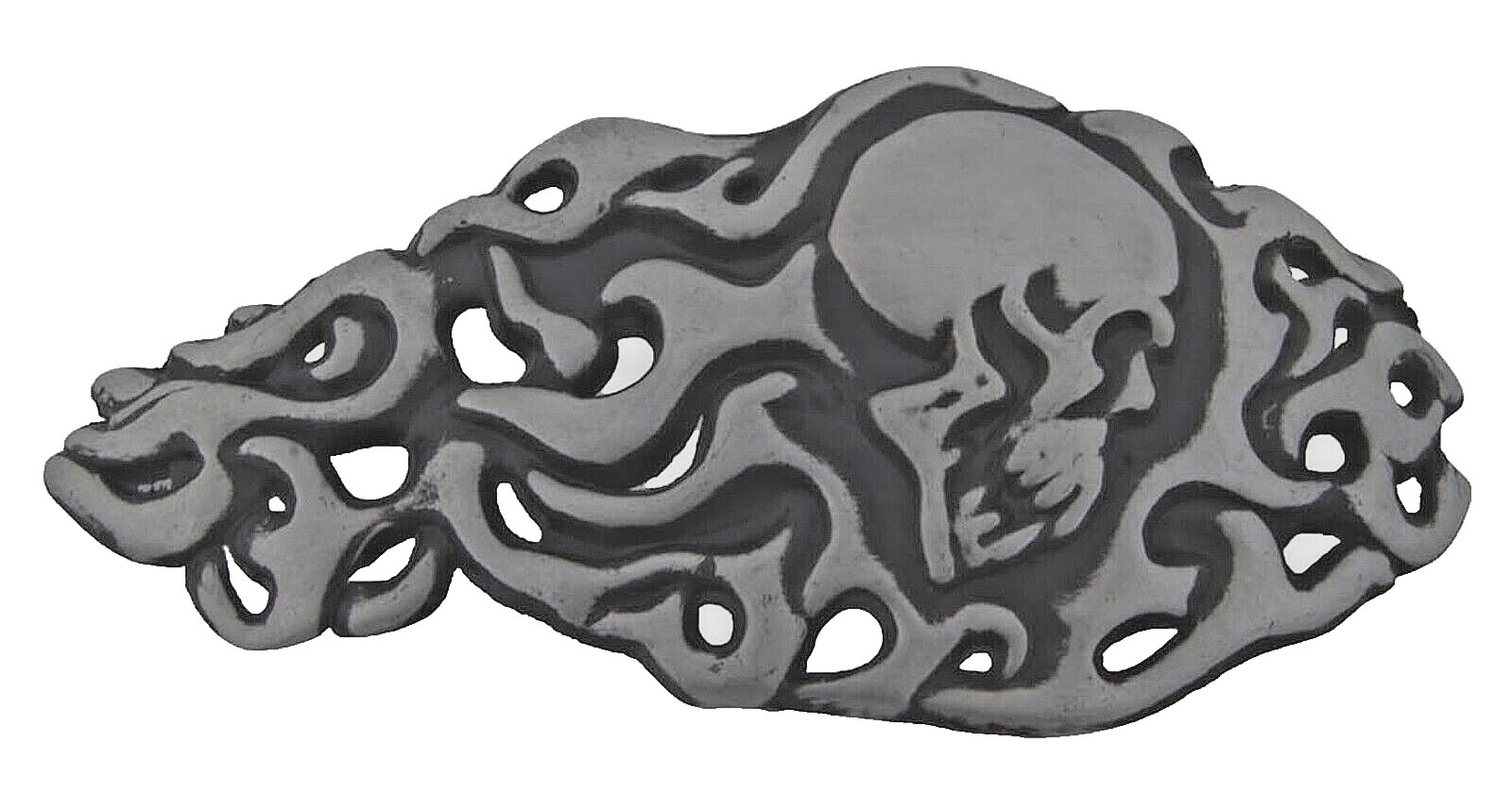Mens Womens Skull Belt Buckle Metal Tattoo Gothic Halloween Costume Pirate Biker