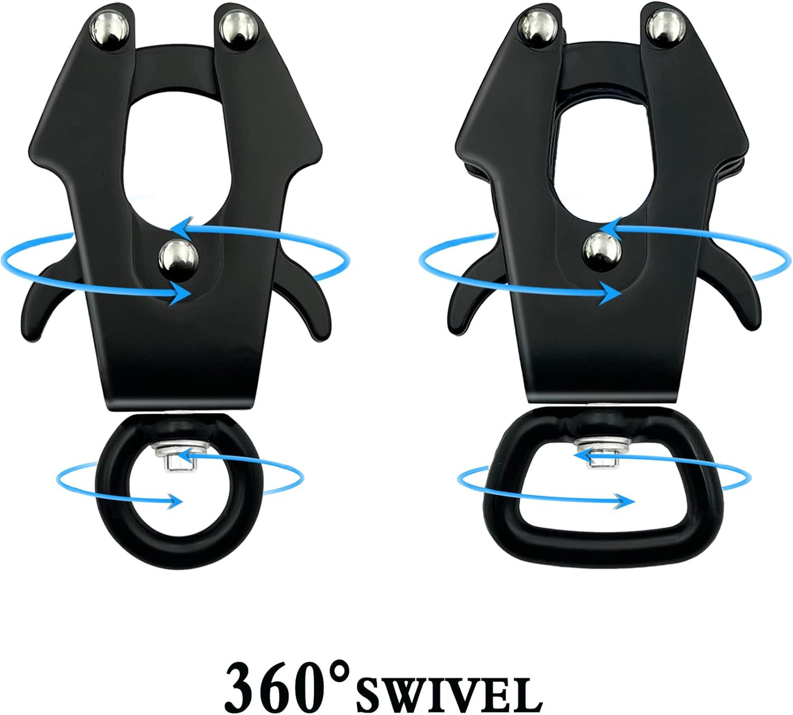 2 Pcs Dog Leash Buckle Aluminum Alloy Heavy Duty Quick Release Locking Frog Clip