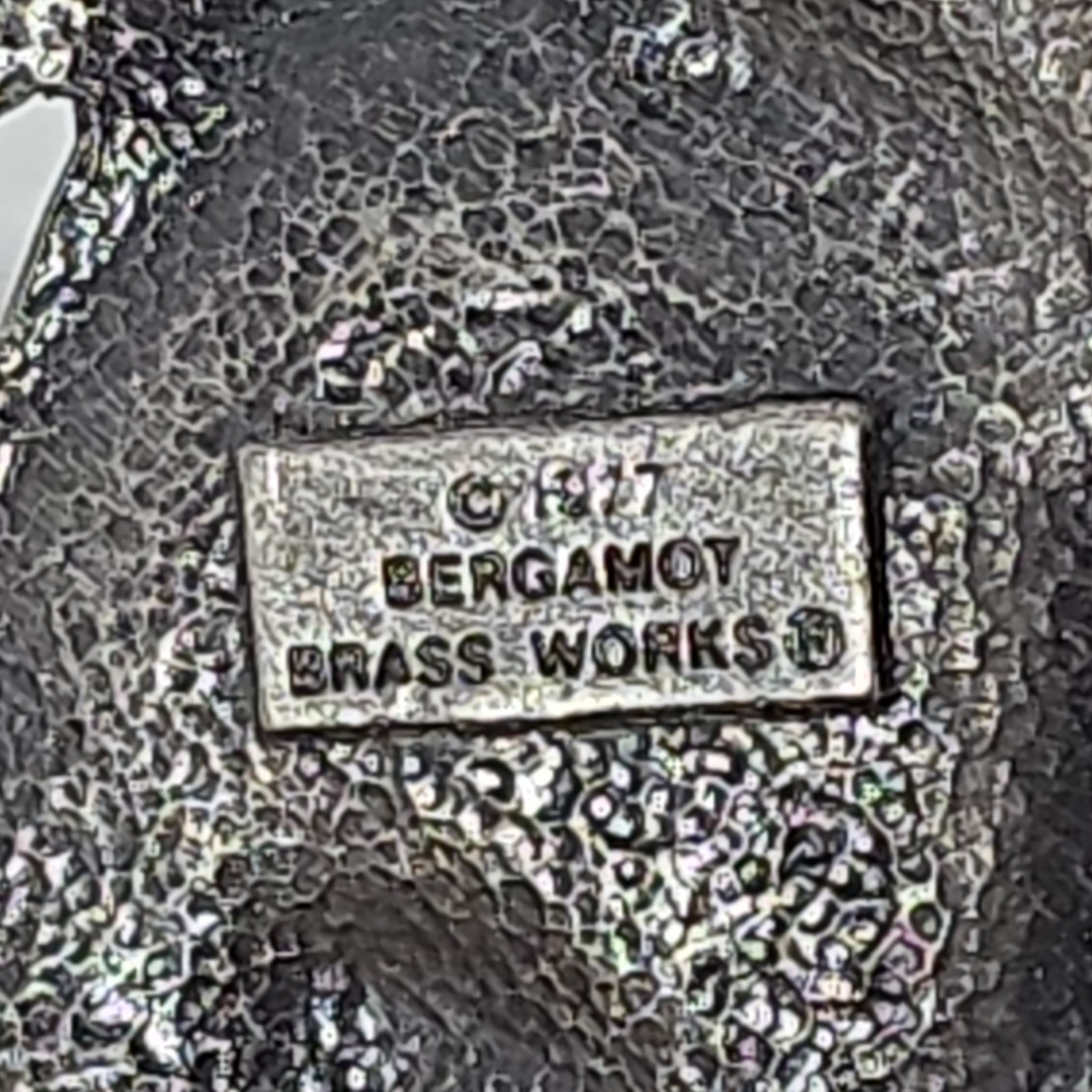Bergamot Brass Works Vintage Motorcycle Brass Figural Belt Buckle V-3E Silver
