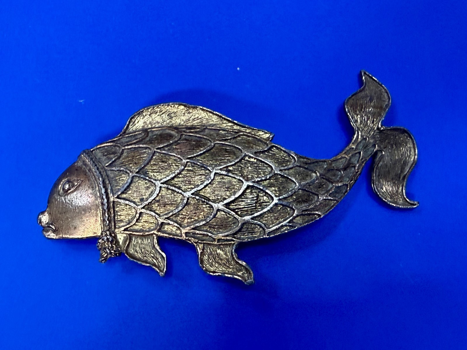 Japanese Koi Fish Symbol Luck Prosperity Good Fortune Huge Figural Belt Buckle