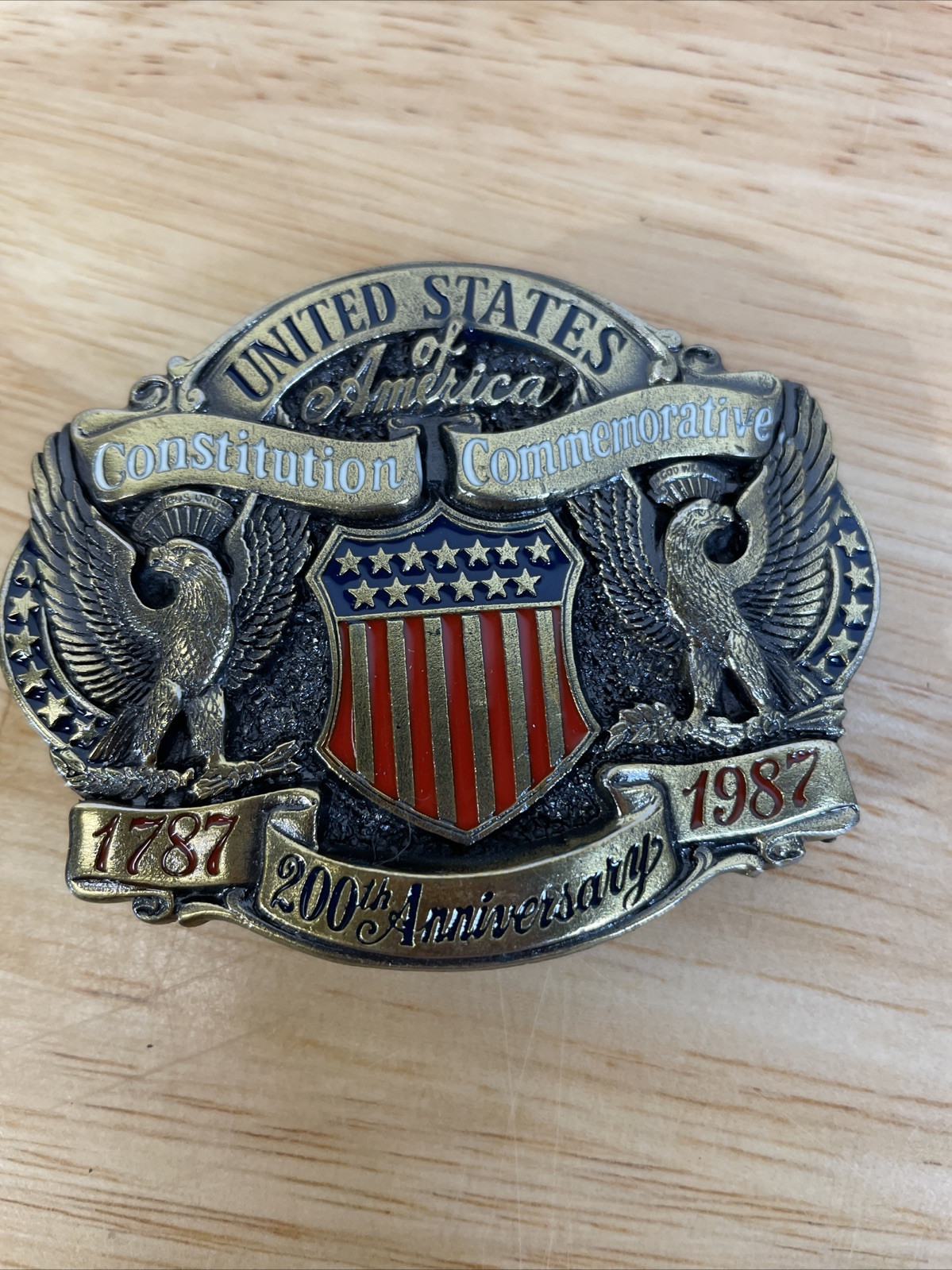 USA Constitution 200th Anniversary Commemorative Belt Buckle – Ltd Ed. w/ COA