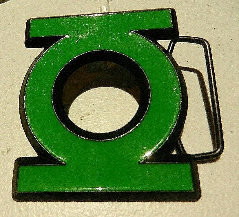DC Comics: Green Lantern Logo Enamel Die Cut Metal Belt Buckle -New