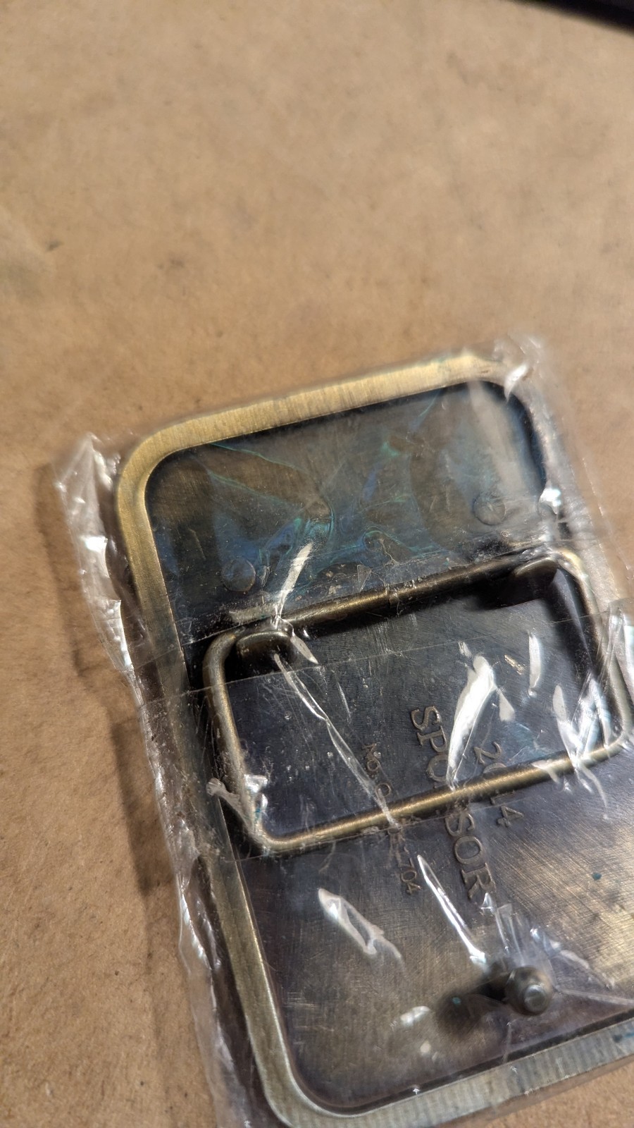 Bronze Belt Buckle 2×3 Freedom Is Not Free Made 2014 Sponsor