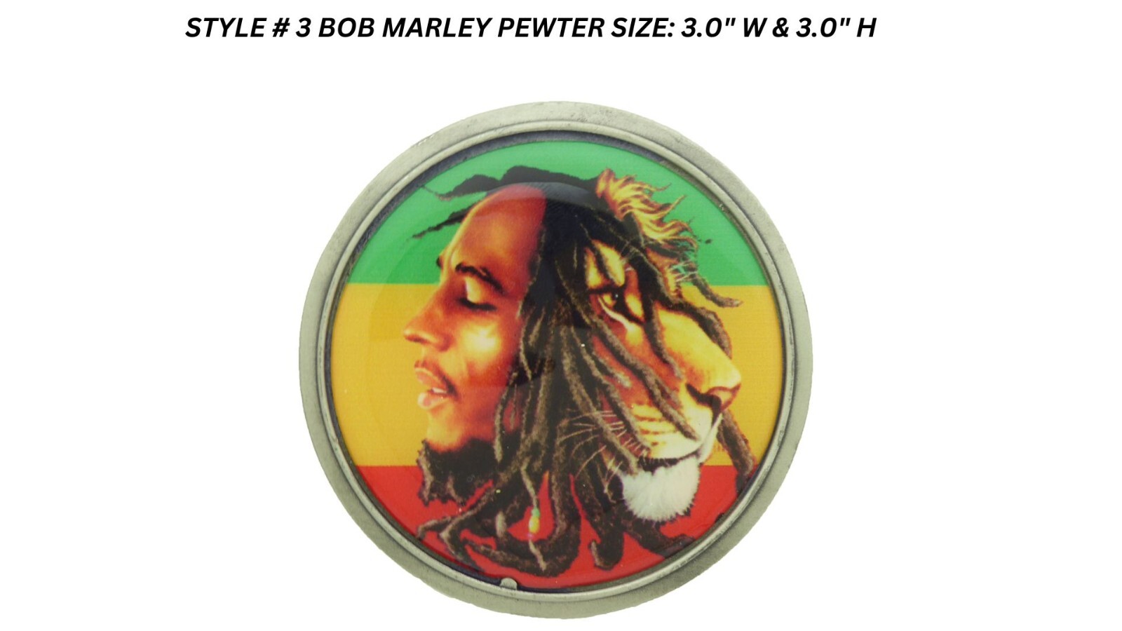 Reggae Culture Dub Belt Buckle Ehiopia Rasta Musician Lion Rastafarian Jamaican