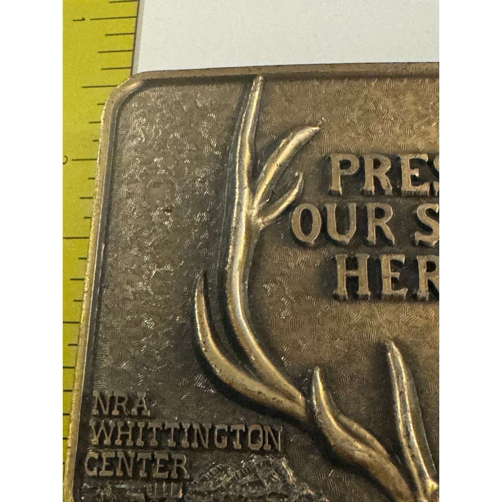 NRA Whittington Center Belt Buckle Preserving Our Shooting Heritage Antlers