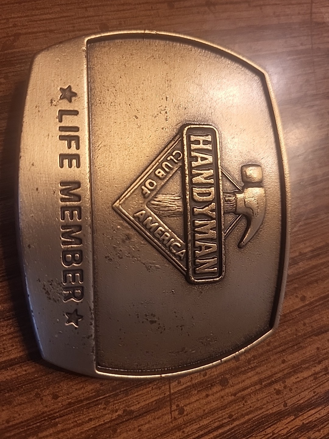 Handyman Club Of America Life Member Tool Shop Carpenter 1996 Belt Buckle BRASS