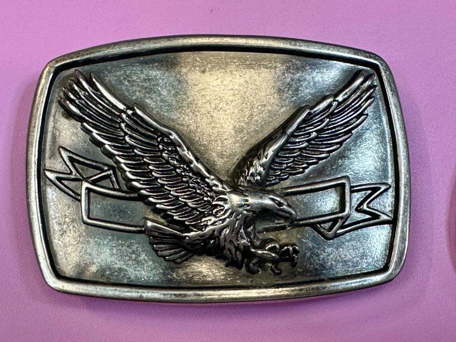 Patriotic American Eagle Flying Wings Wide Hunting Diving Metal Belt Buckle