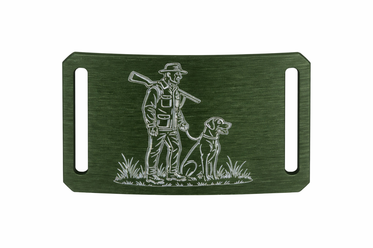 CRIOS Branding Belt Unisex Aluminium Buckle Hunter Dog Green Forester
