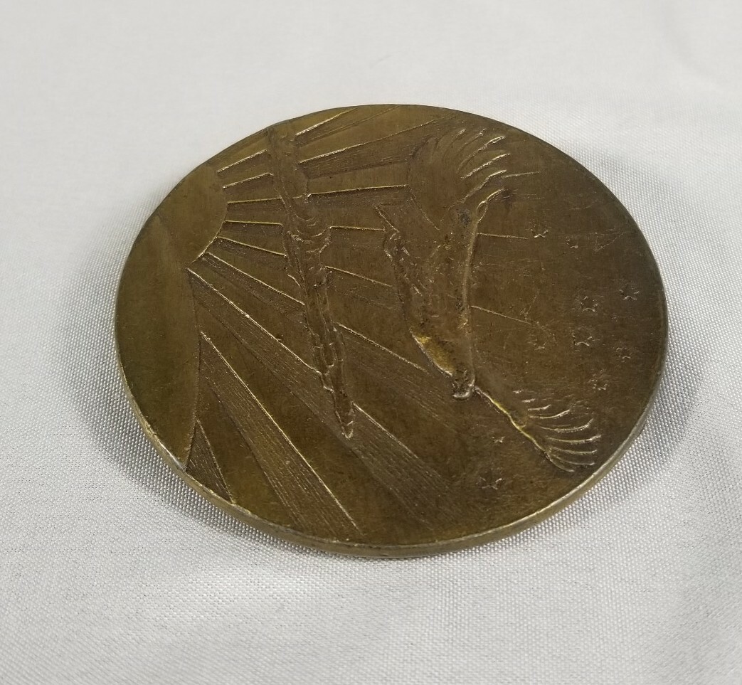 Bald Eagle Flying Into The Sunset Belt Buckle, Stars, Made In The U.S.A, Used