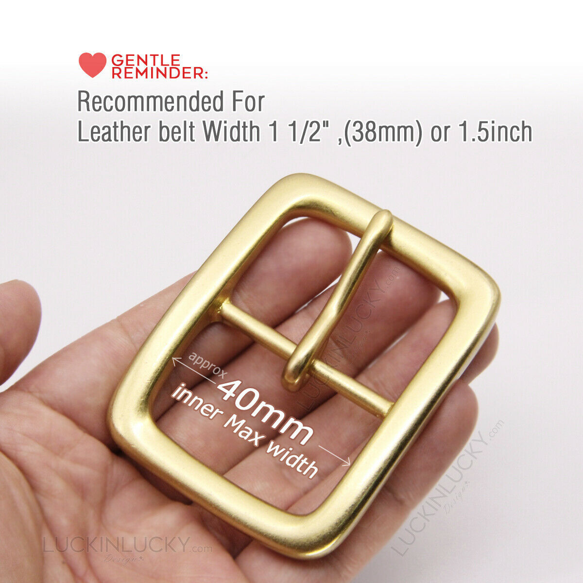 1.5 in Solid brass buckle Belt Buckle / Bag Buckle/ Brass Buckle 40mm 1 1/2 inch