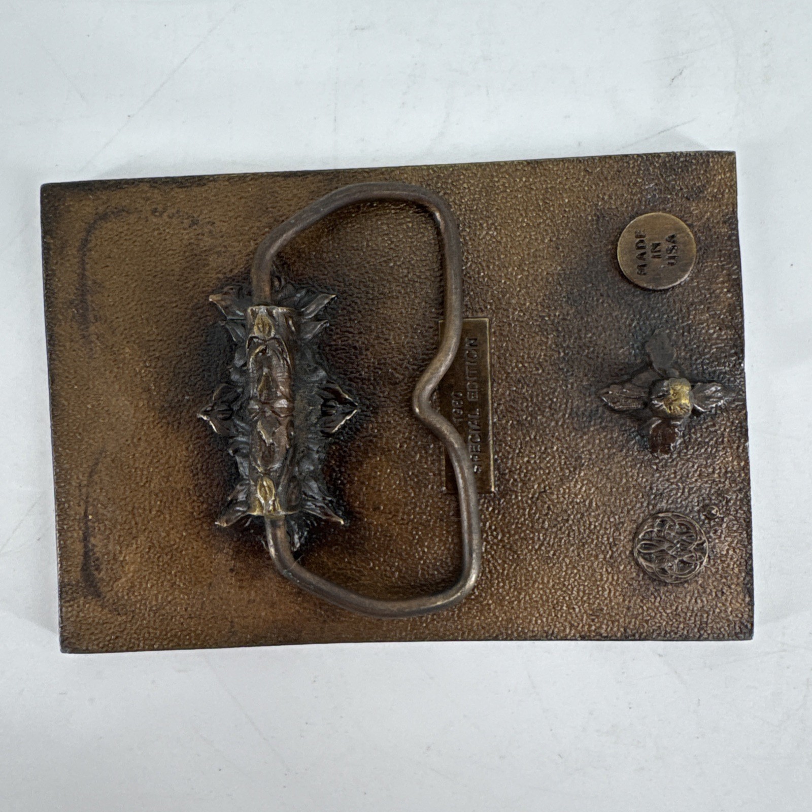 Vintage 1980 HERCULES Powder Company 1912 Brass Belt Buckle Special Edition