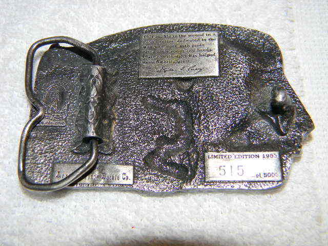 American Construction Worker belt buckle-1983 Lim. Ed.-Arroyo Grande Buckle Co.