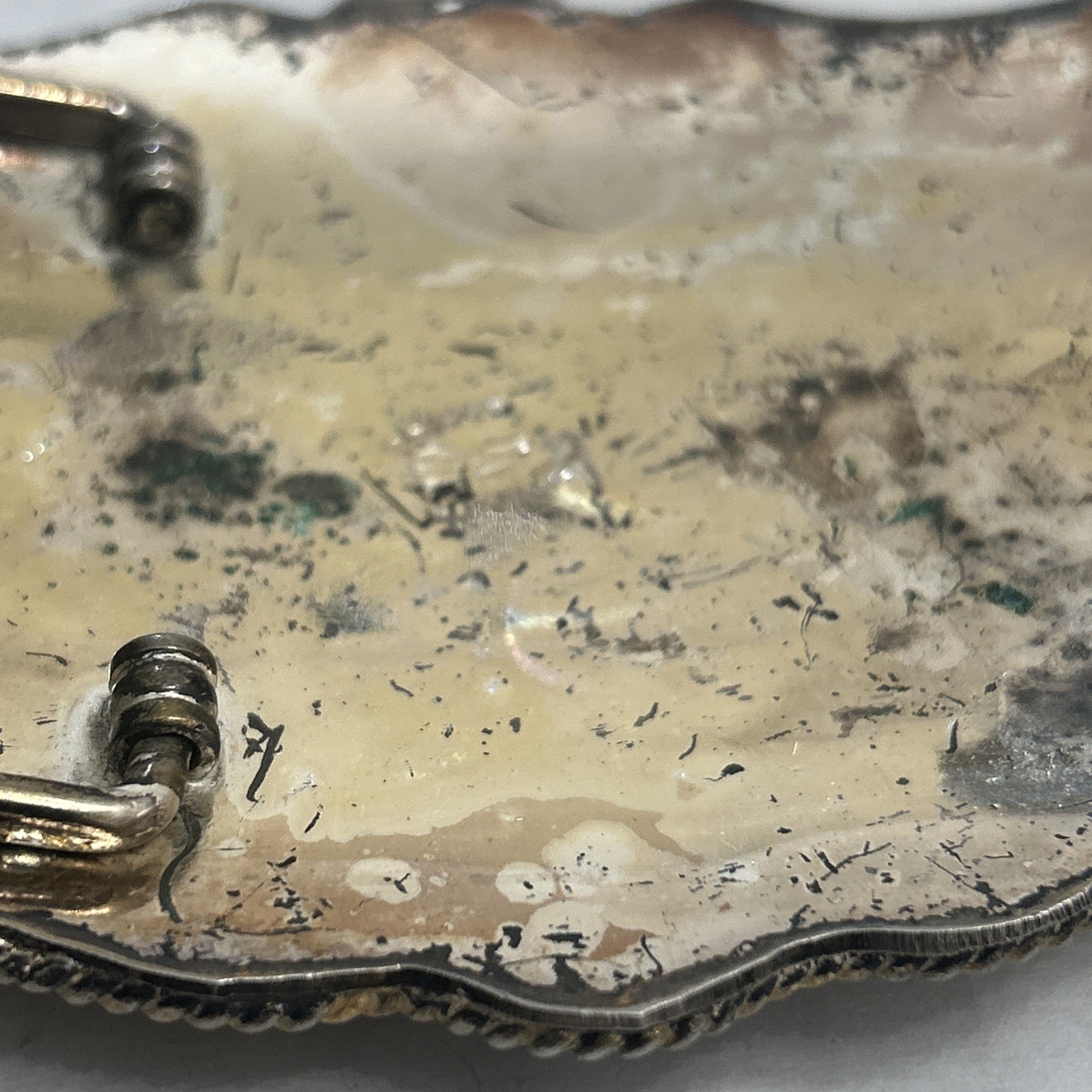 Vintage Texas, U.S. Flag Large Western Distressed Cowboy Buckle Made In Mexico