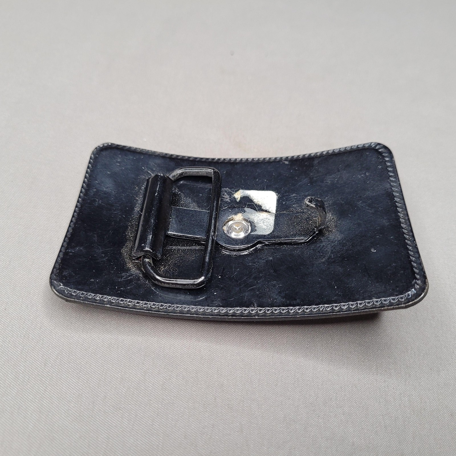 Horseback Rider Belt Buckle Mens One Size Gold Western Floral Cowboy Rectangular