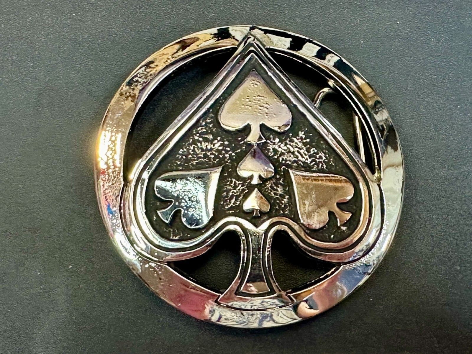 Ace Of Spades Casino Poker Card Games Gambler Cards Silver Star Belt Buckle
