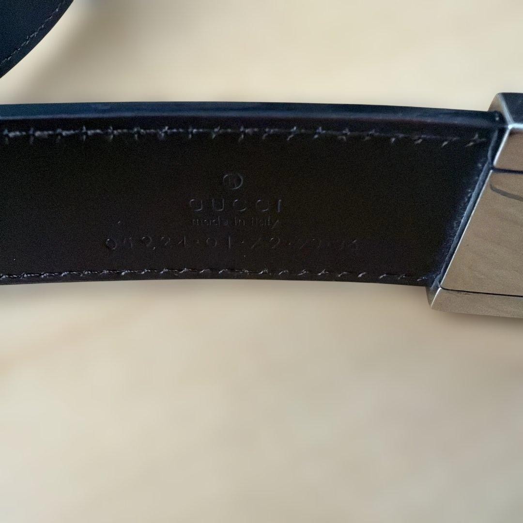 GUCCI Pre-Owned Men&rsquo;S Belt Reversible Black Dark Brown