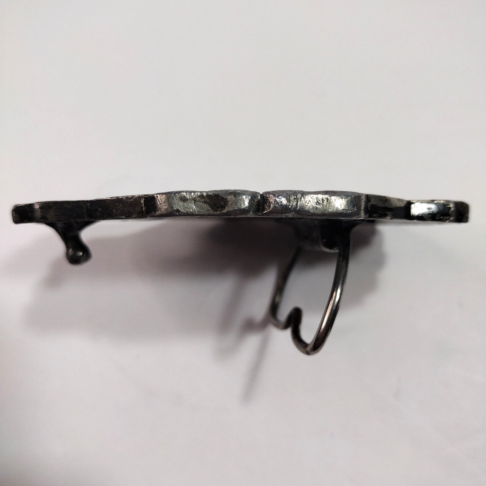 Belt Buckle Winchester Western Pewter Silver Tone Vintage 3.5&Prime; x 2.75&Prime;