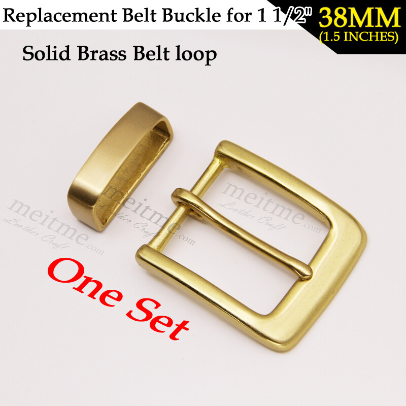 1.5&Prime; Solid Brass Belt Buckle Keeper Replacement Single Buckle Belt Loop 38mm lot