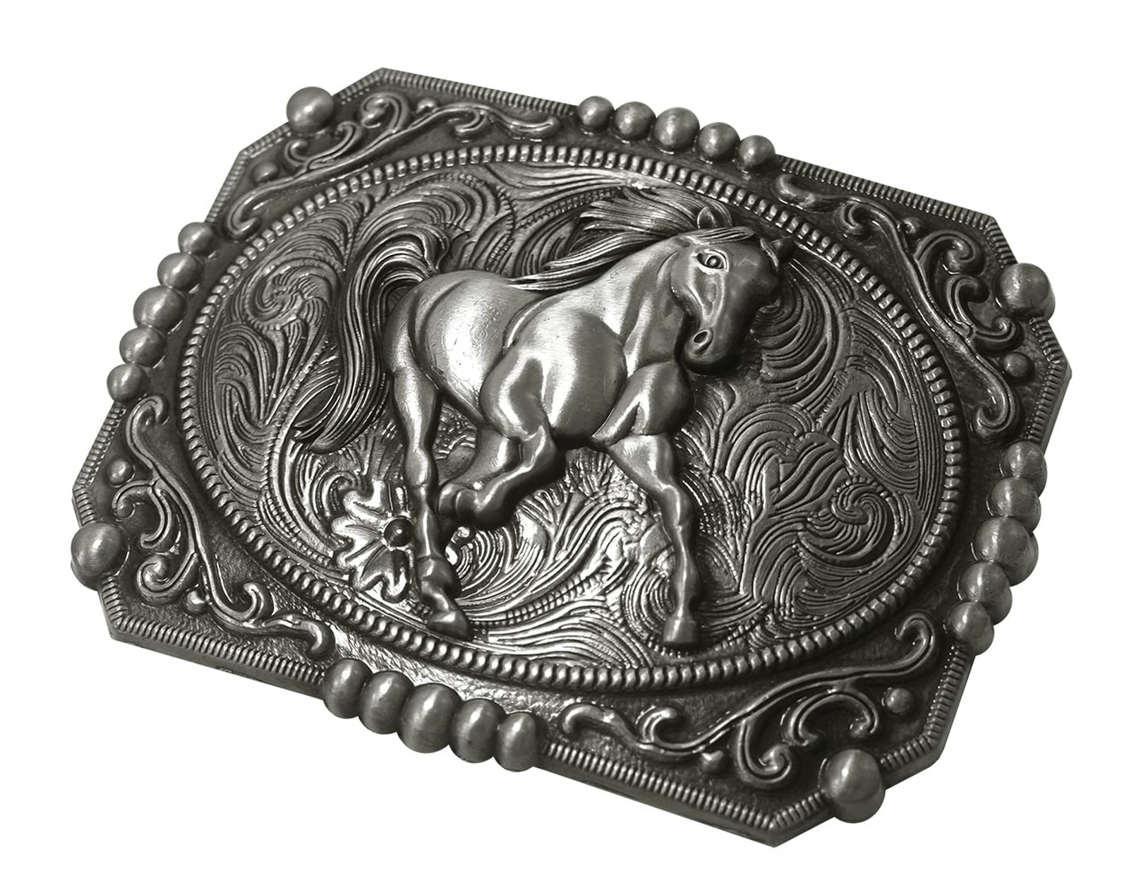 Moranse Religion Cross Cowboy Kneeling Prayer And Horse Design Belt Buckles