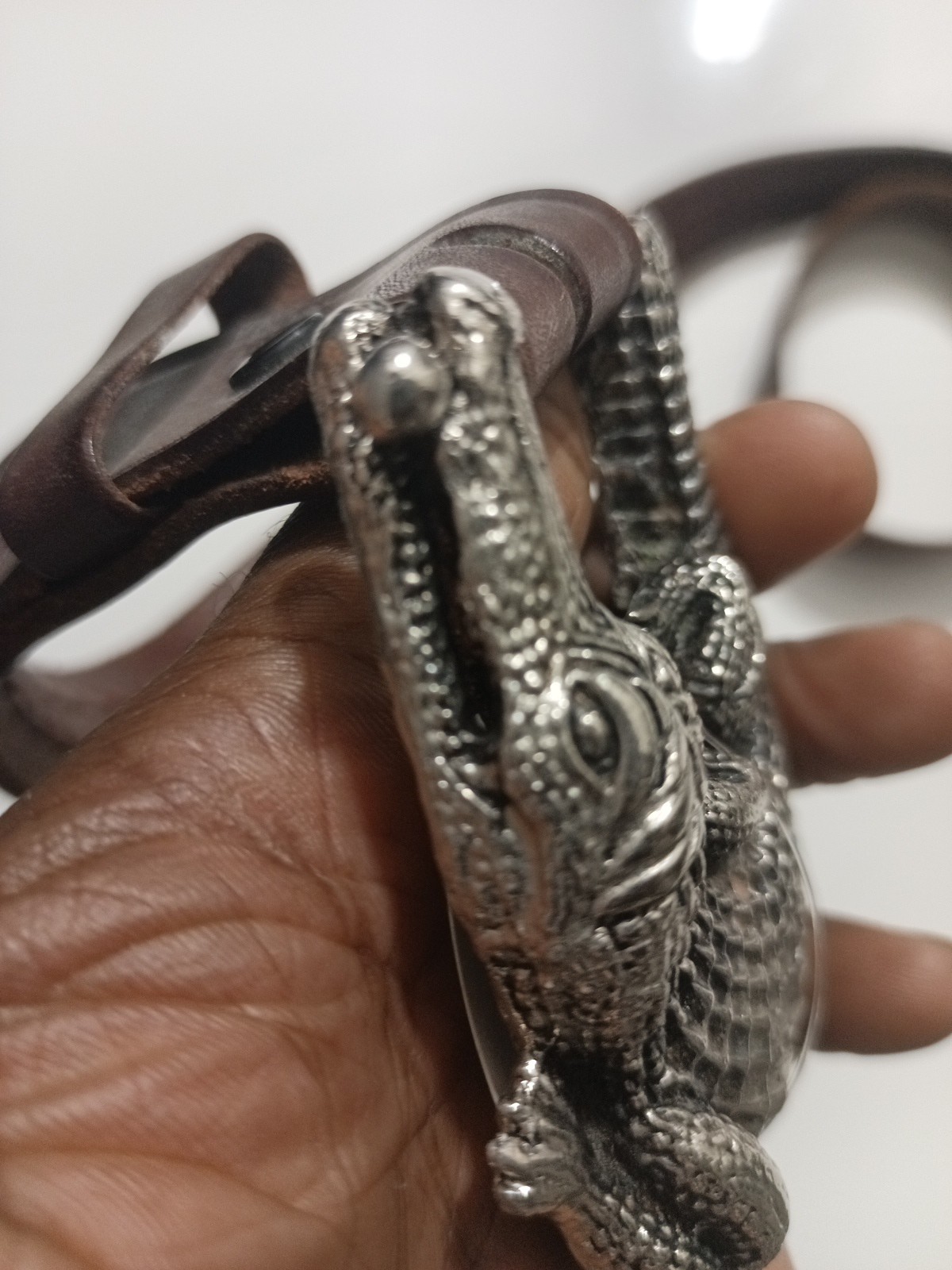Authentic Barry Kieselstein Cord Vintage Sterling Alligator Belt & Buckle👍Rare