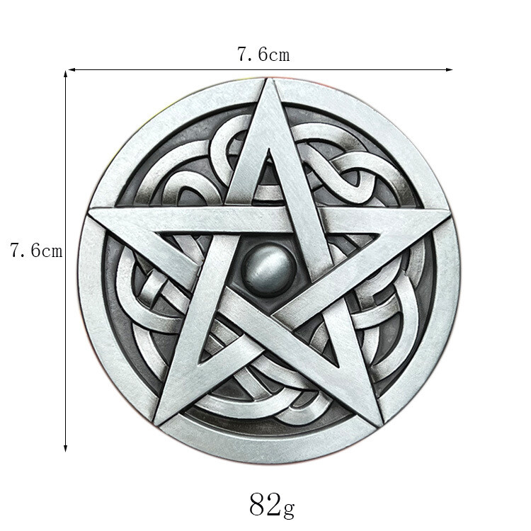 Zinc alloy belt buckle retro Western denim Celtic five pointed star belt buckle