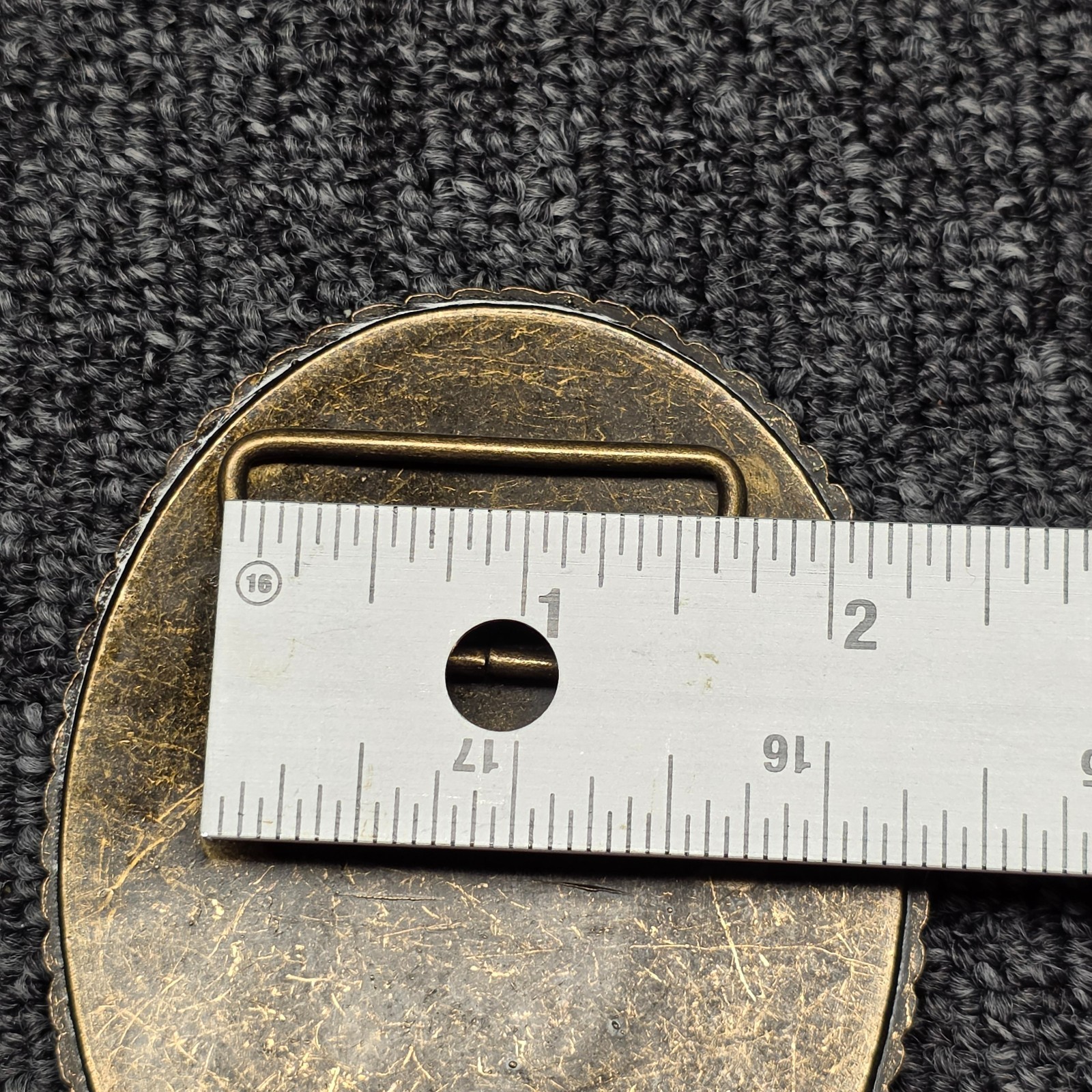Oval Belt Buckle Blank Rope Edge Antique Bronze Finish QC11659 Western Craft