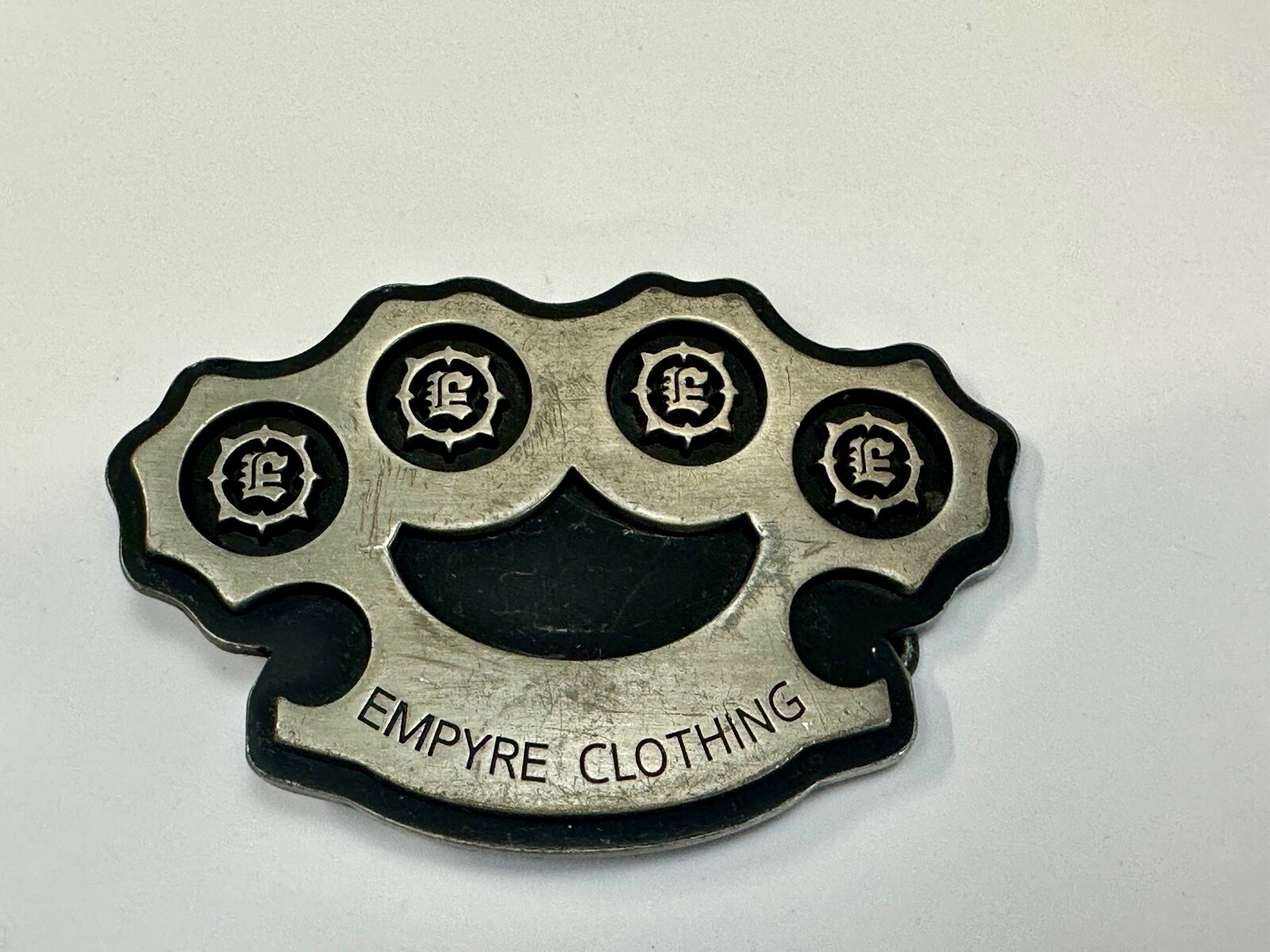 Empire Clothing Knuckles Cut Out Belt Buckle Company Advertising Promo