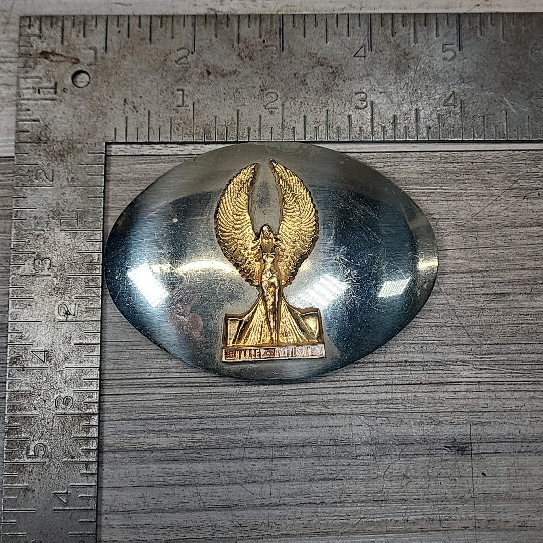 Vtg Harley-Davidson Woman With Wings 1982 Belt Buckle Silver/gold Tone