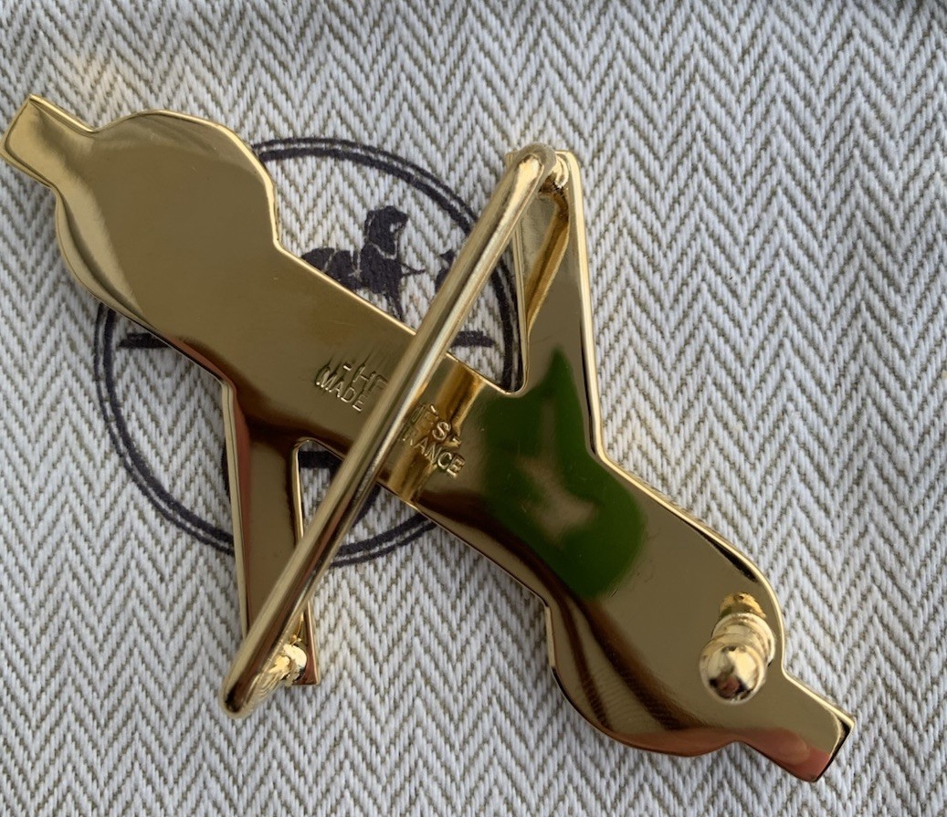 38mm Hermès H Noué belt buckle in gold-plated metal Sailor Knot New Hermes Auc