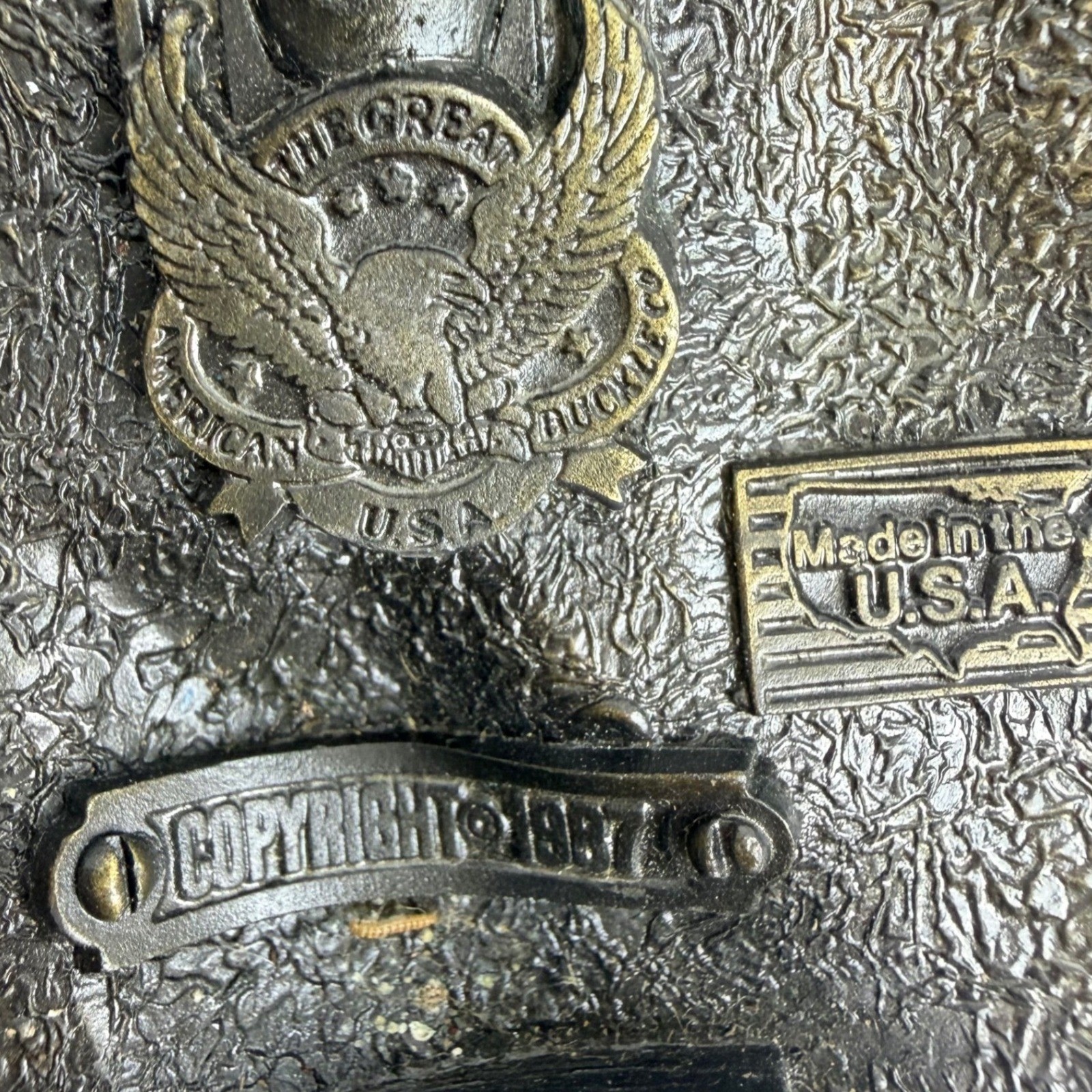 Vintage 1987 The Great American Belt Buckle Co Bass Fishing 1820 Made in USA