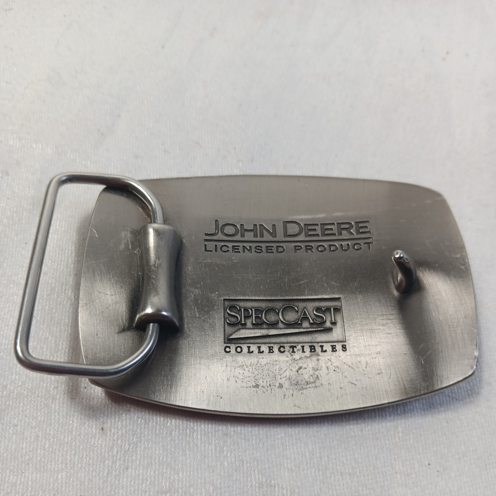 JOHN DEERE SpecCast Green Yellow & Black Pewter Enamel Belt Buckle
