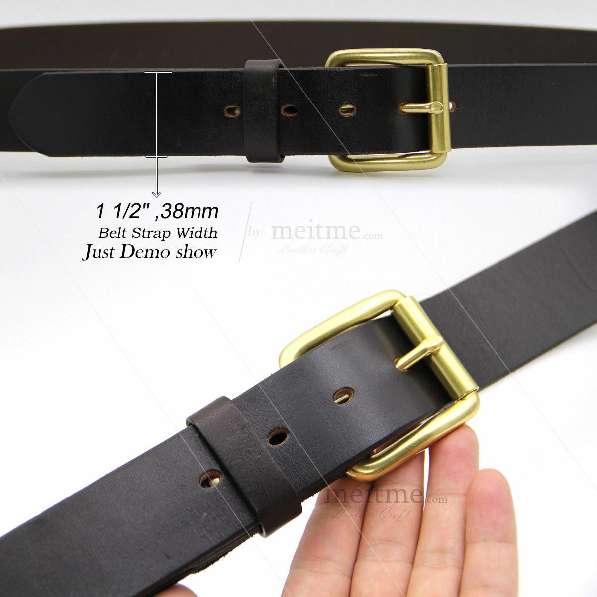 Heavy Duty Roller Belt buckle Solid Brass Single Prong Belt Buckle 1 1/2&Prime;38mm