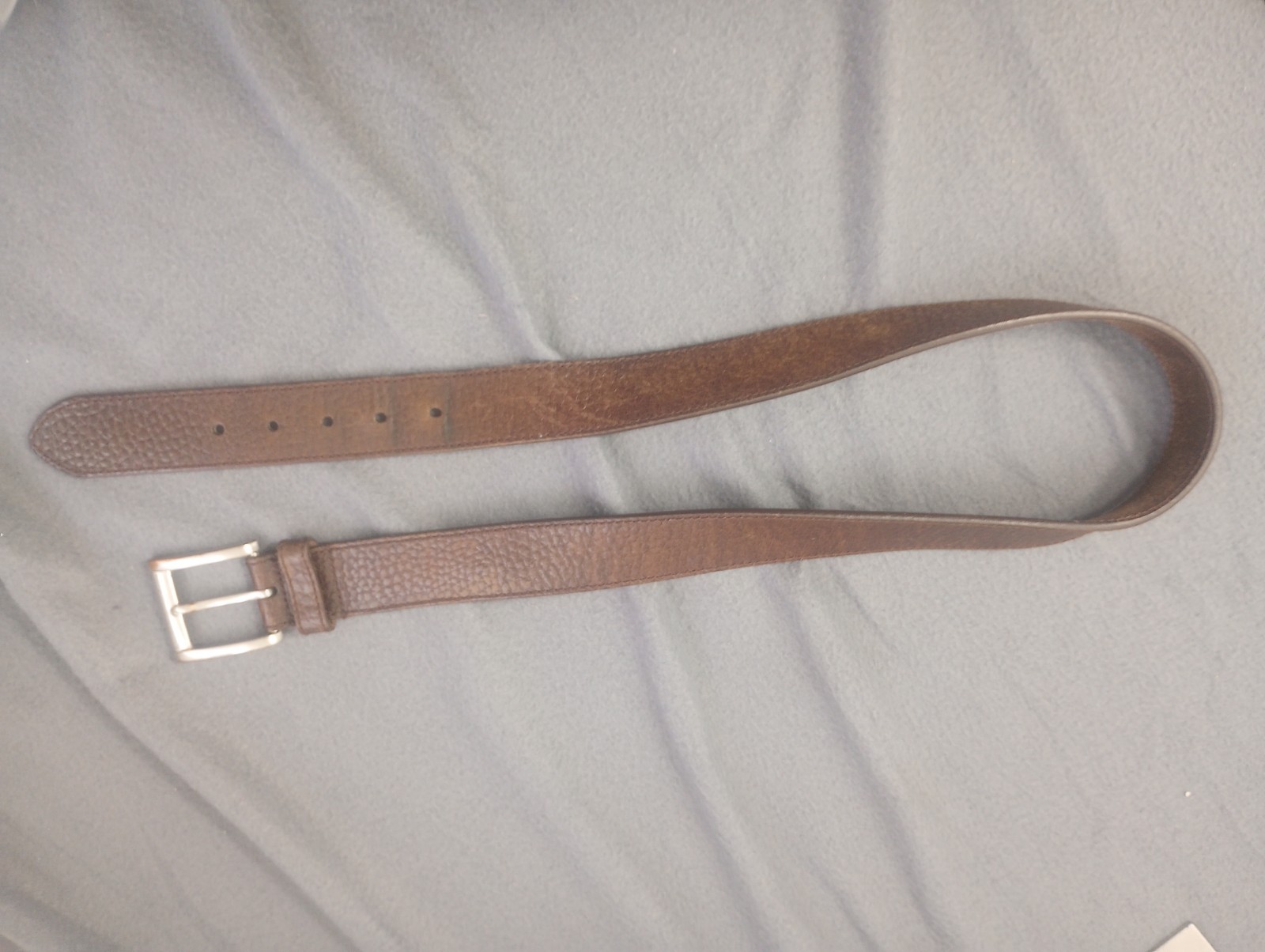 Unbranded Brown Pebble Genuine Leather Belt Nickel Free Buckle Size 36 Quality