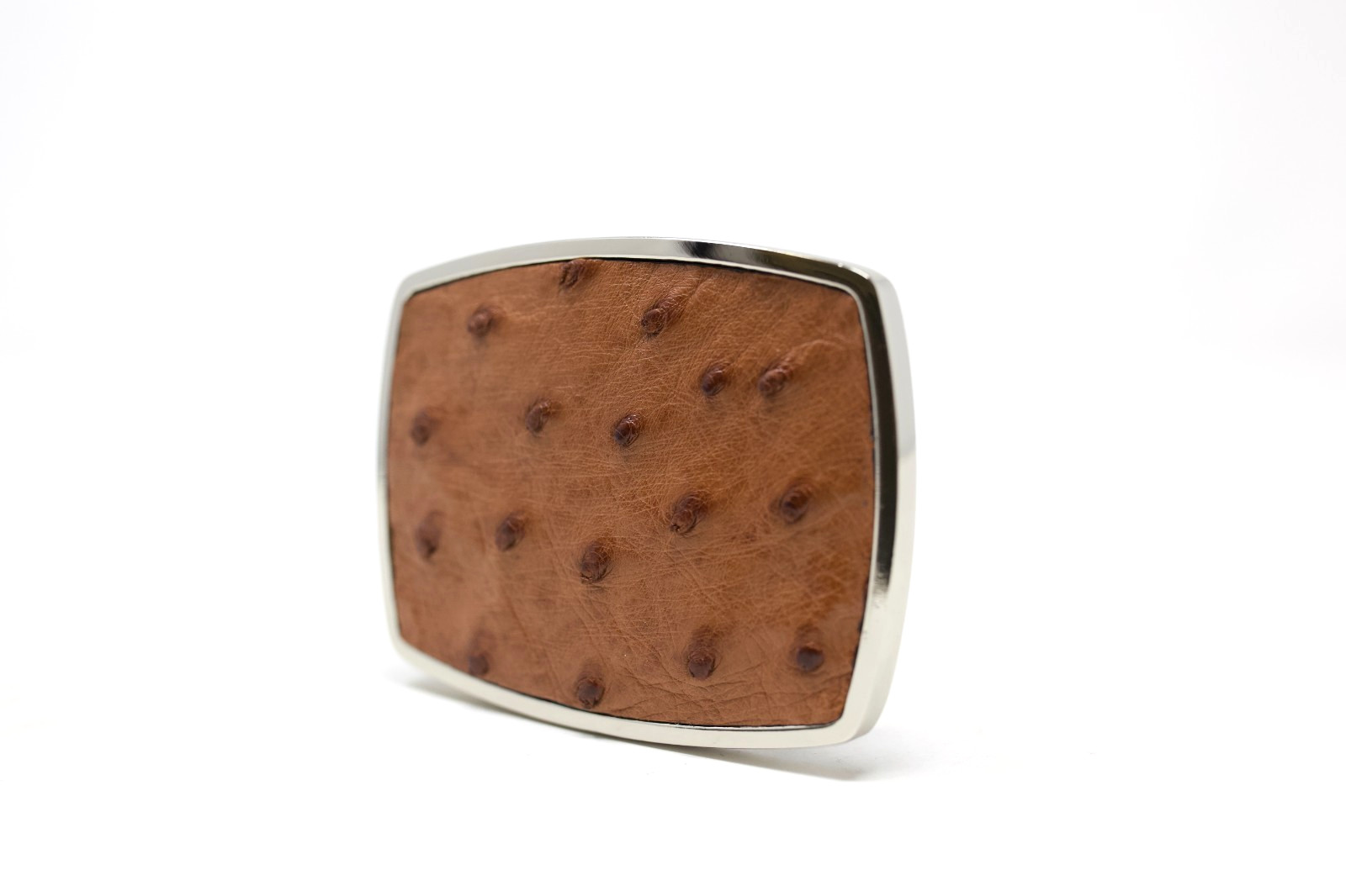 Ostrich Belt Buckle, Exotic Belt Buckle, ( 1.5 ») Removable Western Buckle