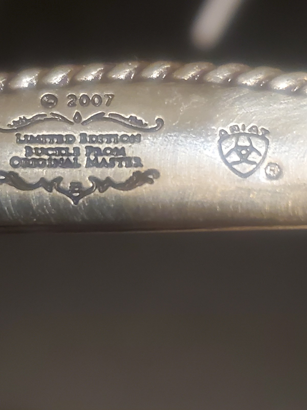 Ariat Belt Buckle Silver Tone Limited Edition 2007 Western Style Pre-owned