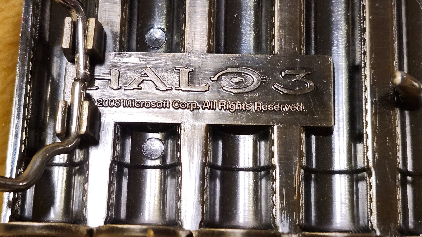 HALO 3 Master Chief 8GA MAG Shotgun Shell Design Belt Buckle Ammo 2008 Microsoft