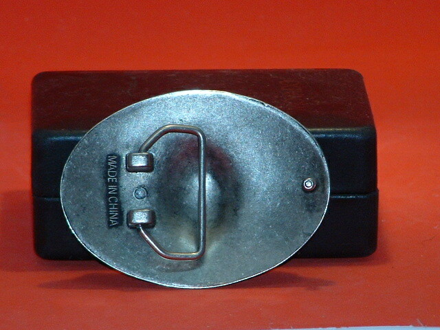 Pre-Owned Silver Tone Skull Bull Head Belt Buckle