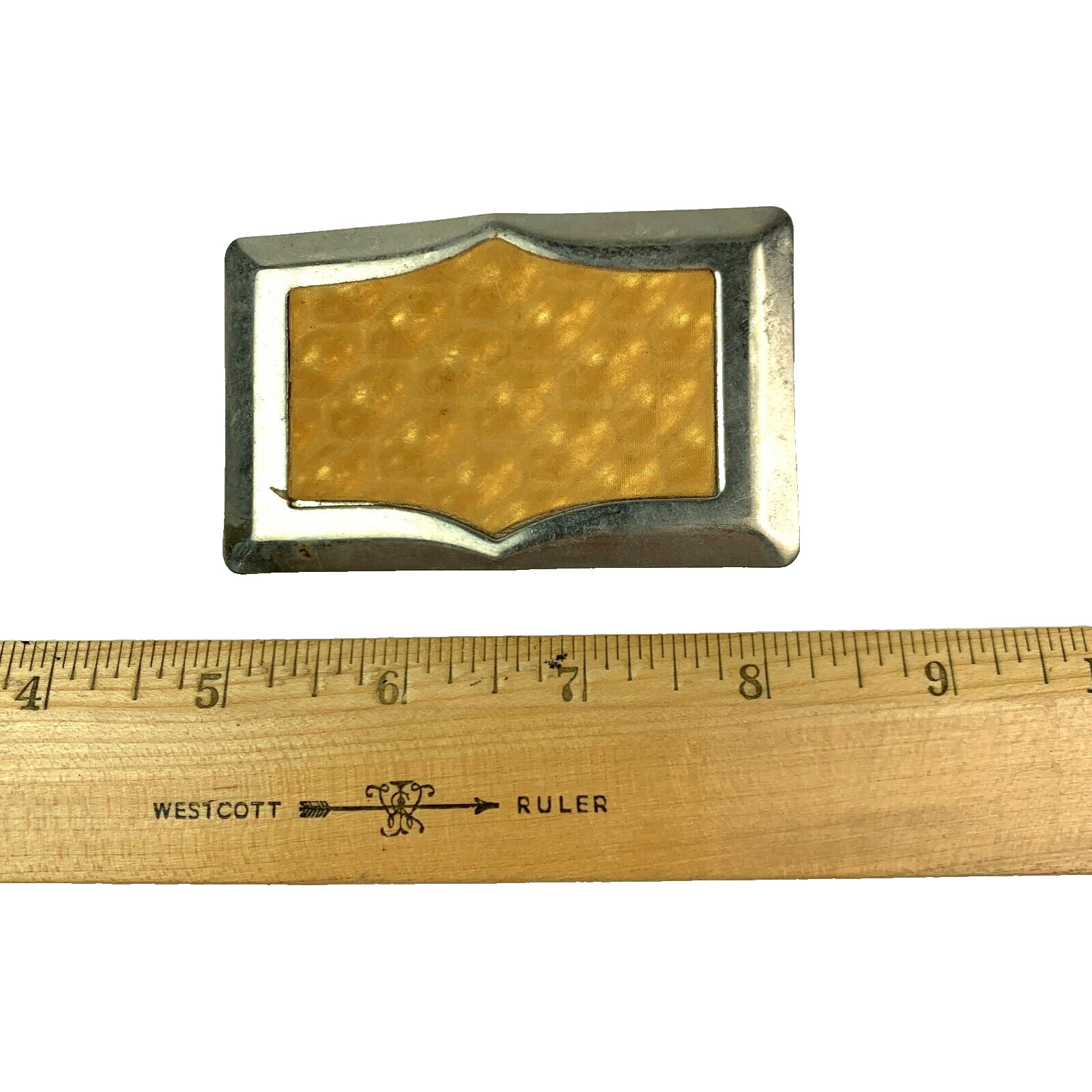 Vintage Unbranded 3D Optical Illusion Metal Belt Buckle