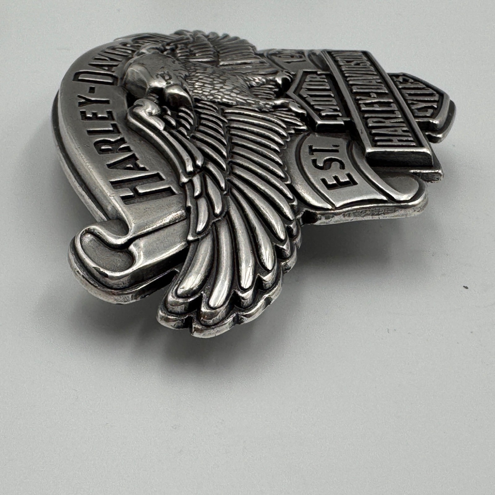 Harley-Davidson 2008 Eagle Bar & Shield Belt Buckle Silver 99401-09VM Biker Mens