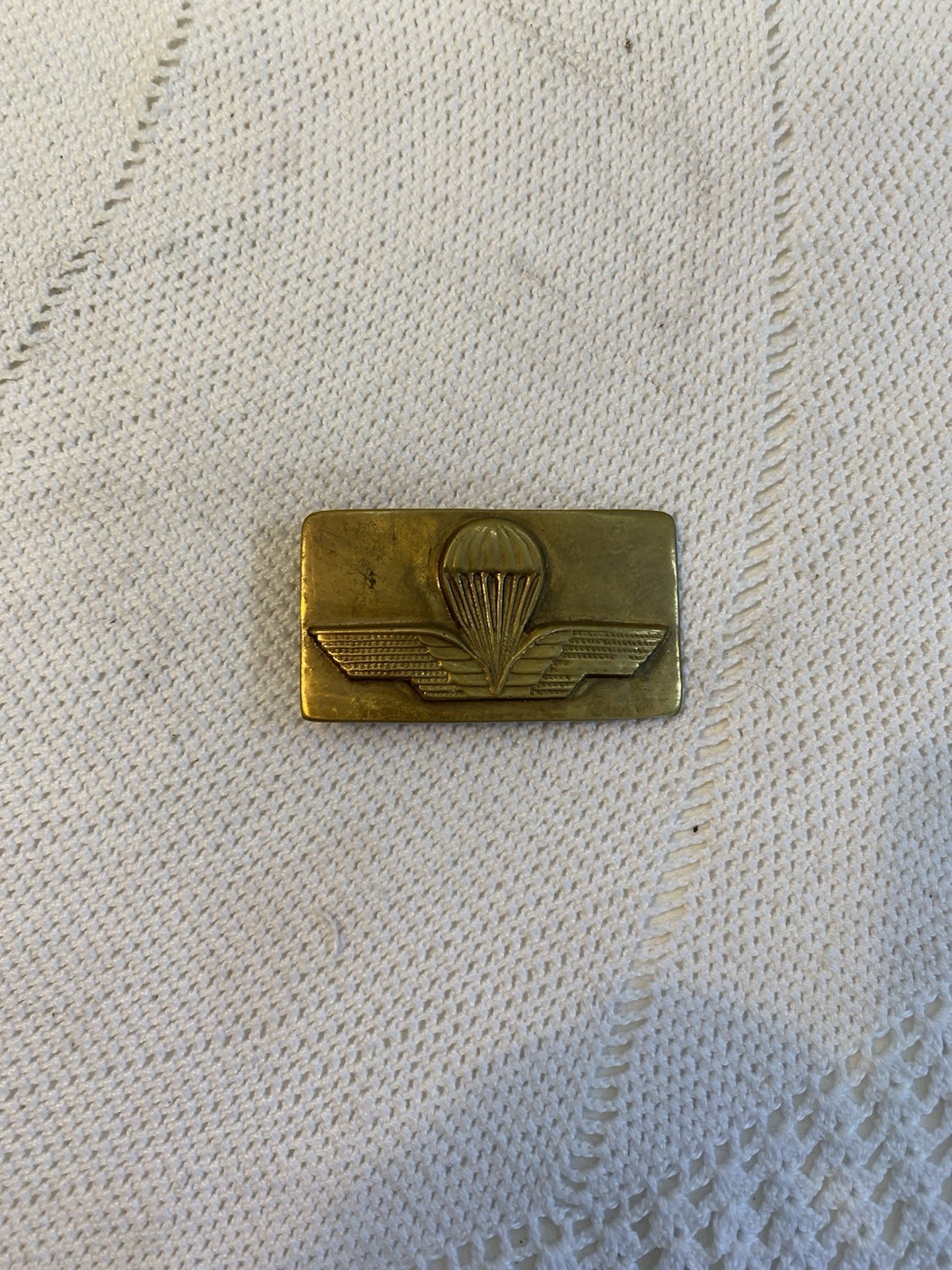 Vintage Brass Military Paratrooper Buckle 7.5cm – Brass Wings & Parachute