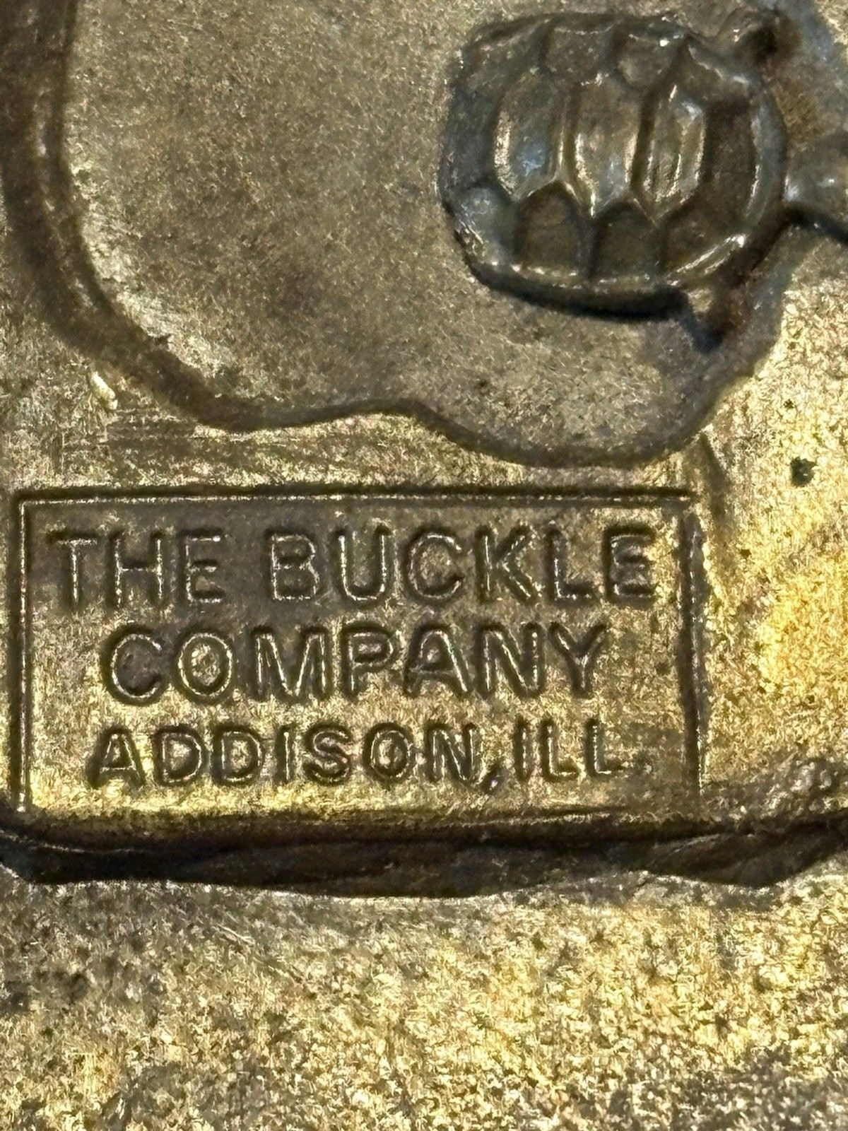 VTG Trumbull Ct. America&rsquo;s Heroes Fire Department Brass Belt Buckle Turtle