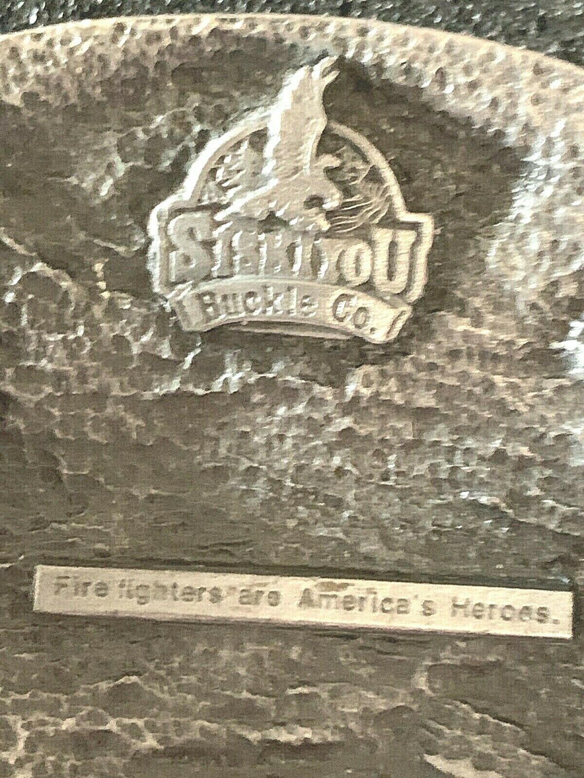 VINTAGE FIRE FIGHTER BELT BUCKLE FIRE DEPT. PEWTER R-92 America&rsquo;s Heroes EUC!