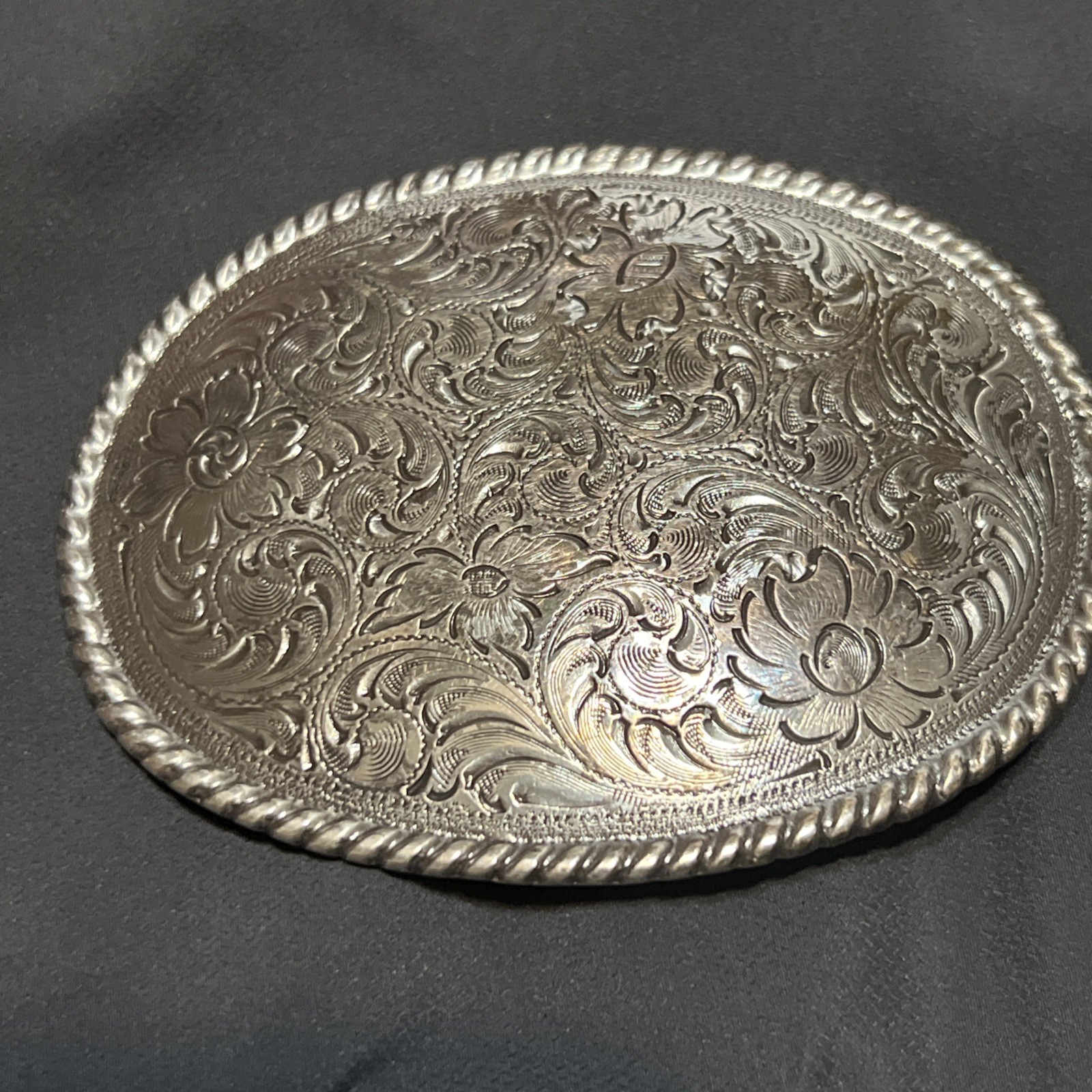 Nocona M&F Western Oval Floral Scroll Belt Buckle 37222