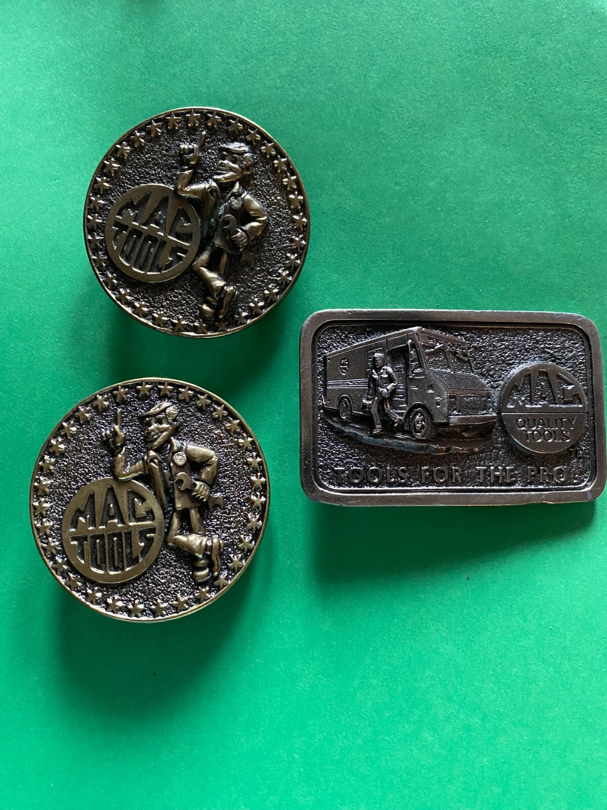 3 Mac Tools metal belt buckles beltbuckles