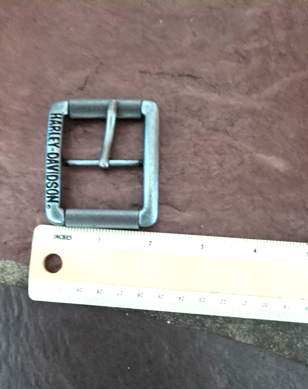 Harley Davidson Belt Buckle Nickel Silver Tone Motorcycles Bike Square