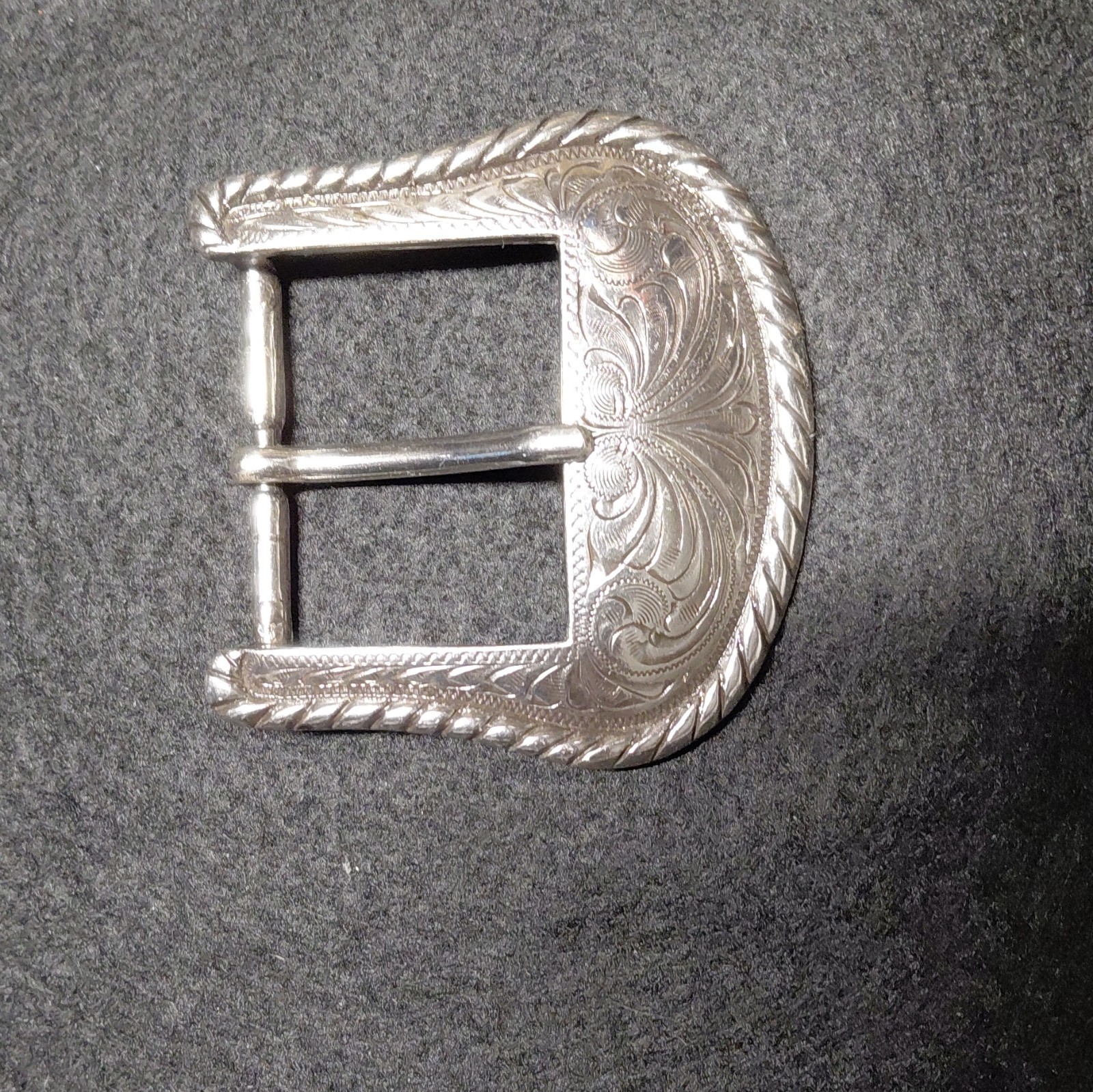 Men&rsquo;s Silver Western Floral Engraved Metal Belt Buckle Fits 1.5 in Belt
