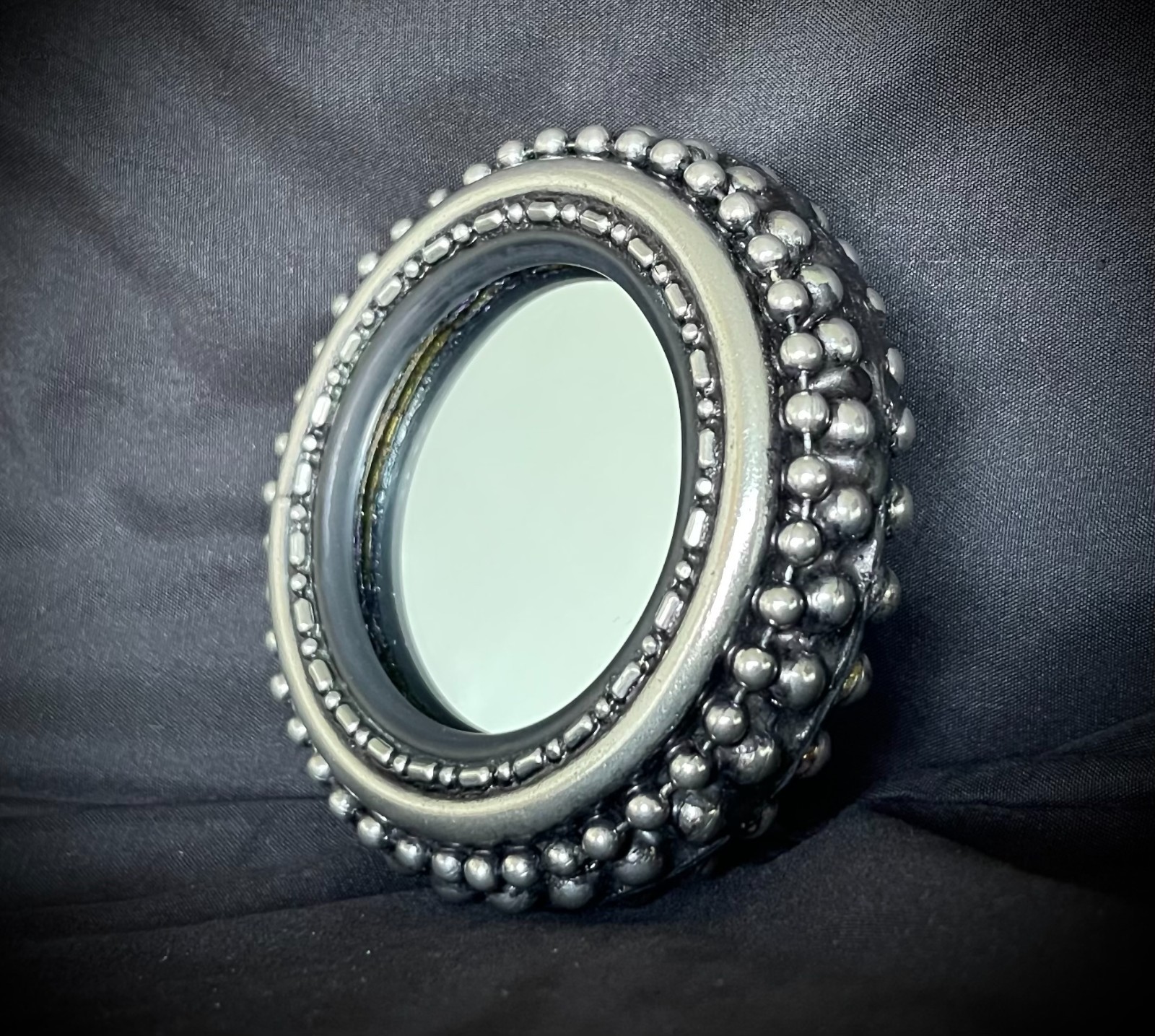 “Tire” Mirror Industrial Round 3” Heavy Belt Buckle OOAK Darren McNeese