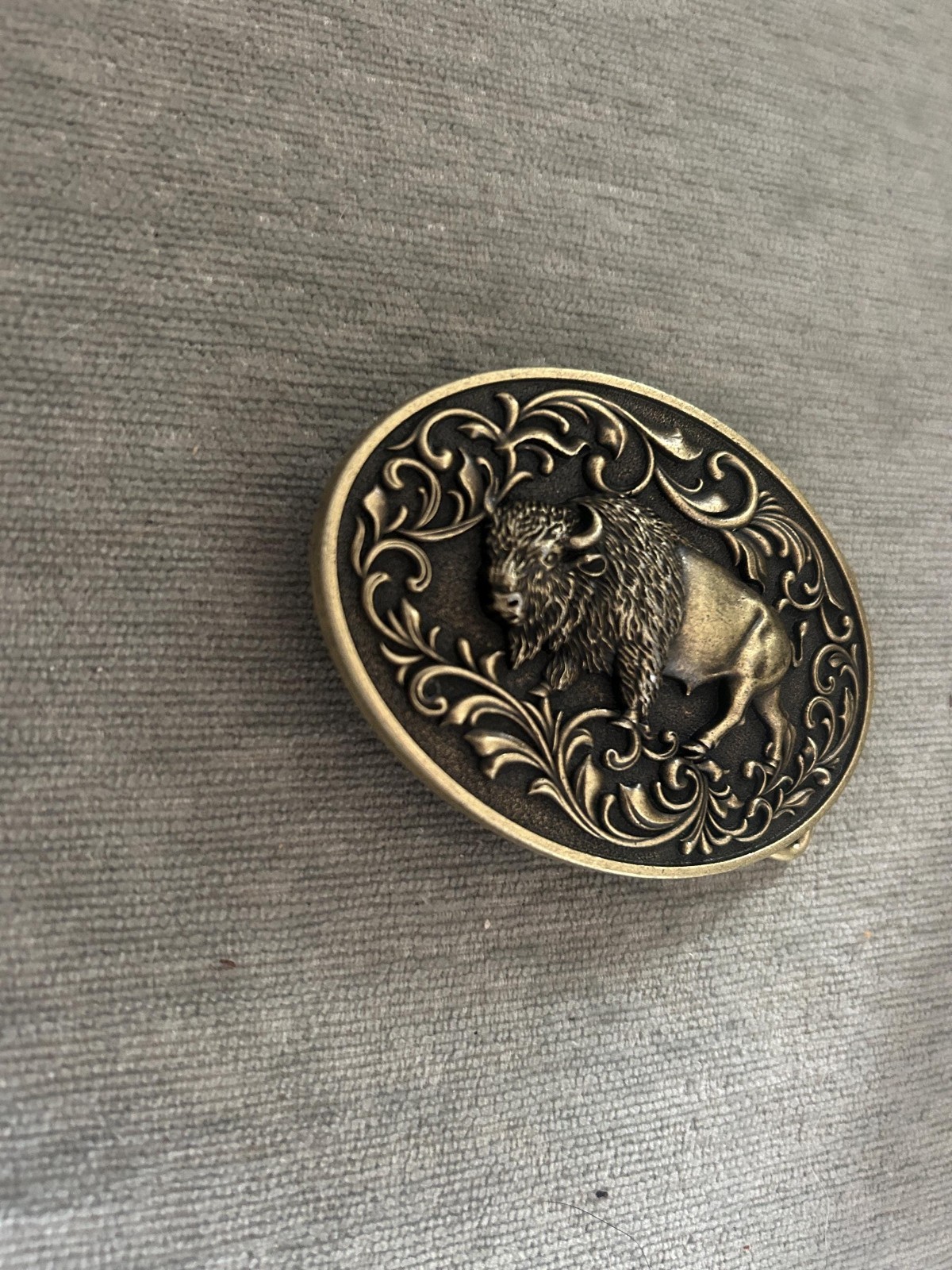 Bronze Buffalo Belt Buckle Southwestern Cowboy Western Fits 1.5 Belt Strap