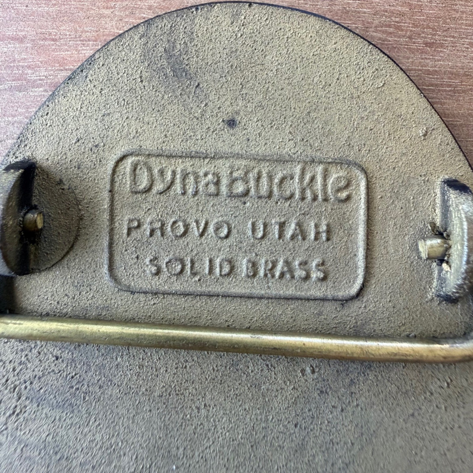 Vintage DynaBuckle MSA First Team Gas Mask Solid Brass Belt Buckle Provo Utah